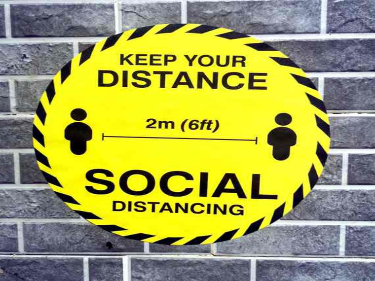 耐磨防水疫情地面貼